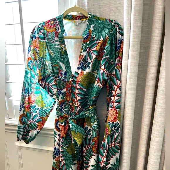 Boden | Dresses | Boden Usa Floral Long Sleeve Dress With Belt | Poshmark